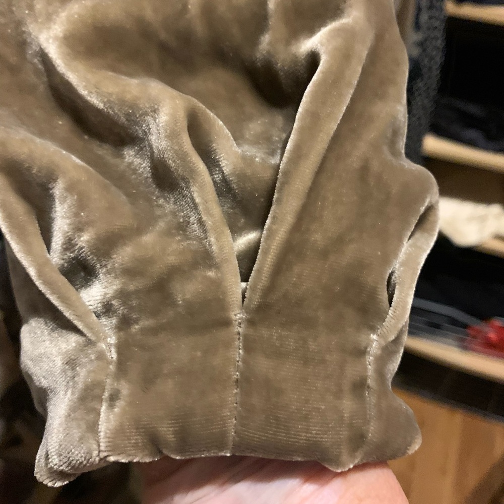 TAUPE VELVET JACKET size M #20 - Picture 8 of 11
